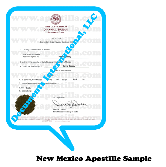 New Mexico-Apostille