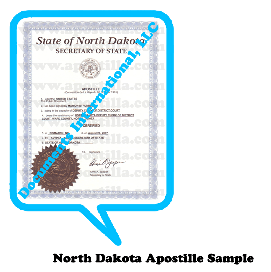 North Dakota-Apostille