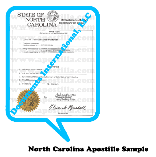 North Carolina apostille